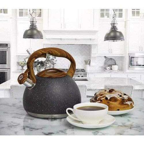 Klaus Berg Marble Pot Stainless Steel Whistling Kettle 2.7Litre