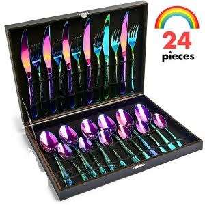 STUNNING 24PC Holographic Cutlery Set!!!