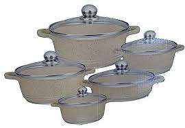 Elegant 10 Dessini Piece Die Cast Aluminium Non Stick Cookware Set