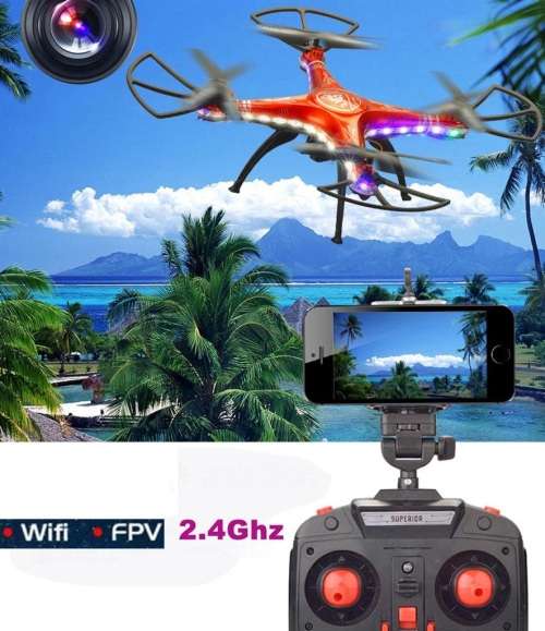 AMAZING RC Quadcopter Drone:  WIFI, FPV, 2MP Camera, 2.4G, 4CH, 6Axis, Waterproof