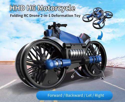 2.4G 2 In 1 Electric RC Deformation Motorcycle Drone WIFI Control RTR Model