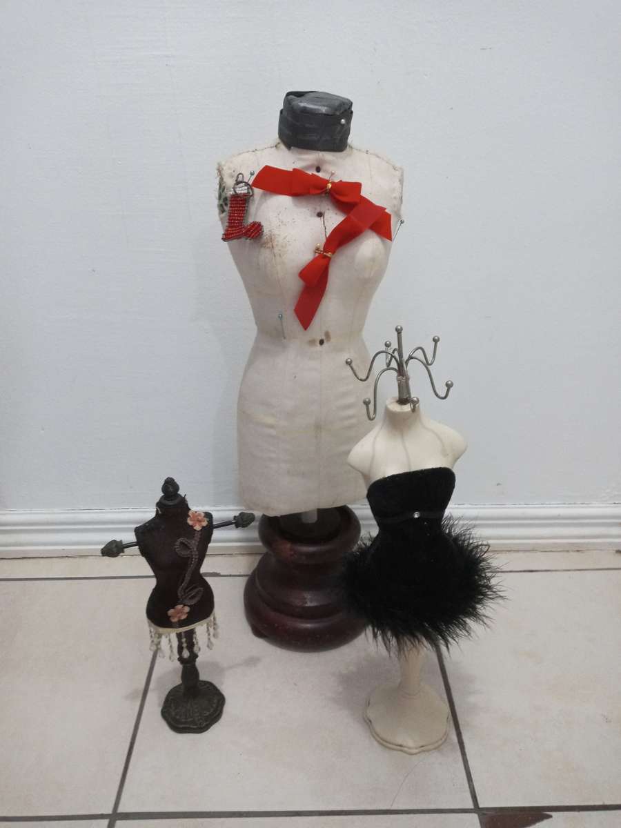 VINTAGE Set of Three Collectible Mannequins each vary in size