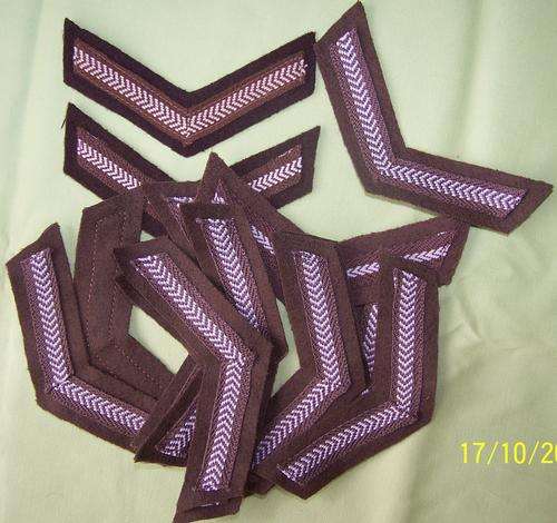 F5708 - **CLEARANCE** LOT OF 7 PAIRS - SANDF Army Lance Corporal Rank Badges - ORIGINAL