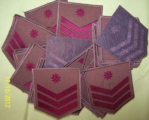 F5717 - **CLEARANCE** LOT OF 21 PAIRS SANDF Medical Services Staff Sergeant Rank Badges- ORIGINAL