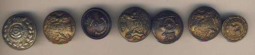 T16 - LOT OF 7 Victorian Military Buttons
