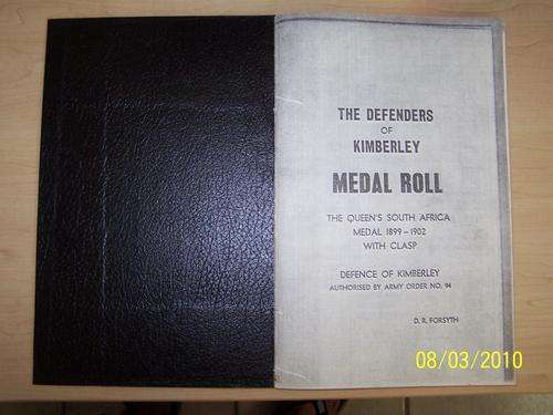 (A1105) MEDAL ROLL - The Defenders of Kimberley - D.R. Forsyth