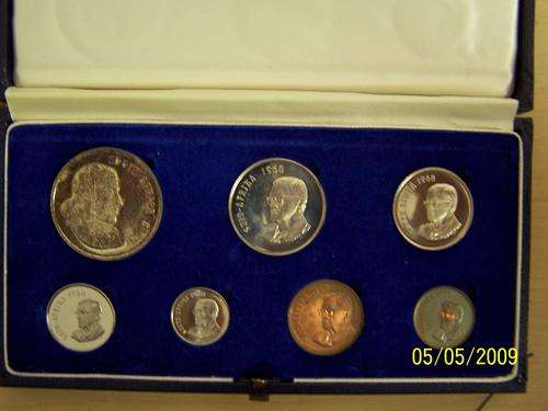 (A1265) SA 1968 Short Proof Set - Cased - Silver R1 - R1 to 1c