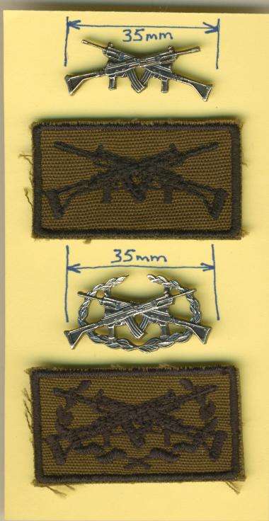 *0189 - PROFICIENCY BADGES South West Africa Army 1st Class Shottist & Marksman - ORIGINAL!!