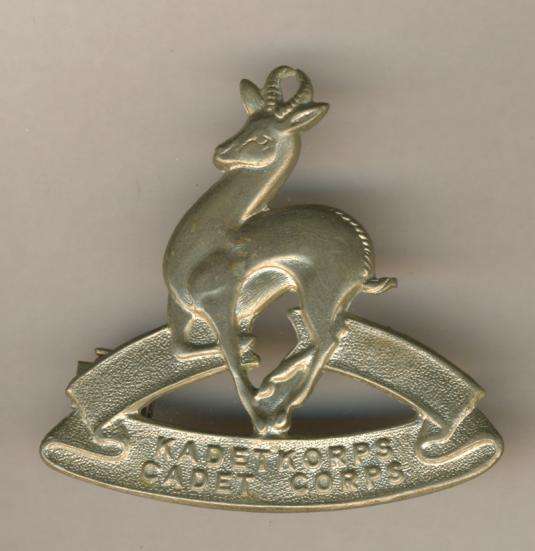 (2752) CAP BADGE - SA Cadet Corps - (White Metal) - ORIGINAL!!!