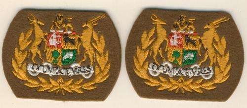 *(3722) RANK PAIR - SA Army - Sergeant Major Class I - Embroidered on Felt - Obsolete - ORIGINAL!!