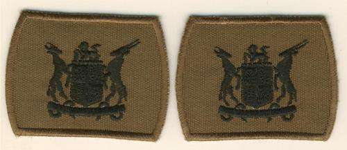 (3814) COLLAR RANK PAIR - SANDF Army - Sergeant Major Class II  - Worn on Camo - ORIGINAL!!