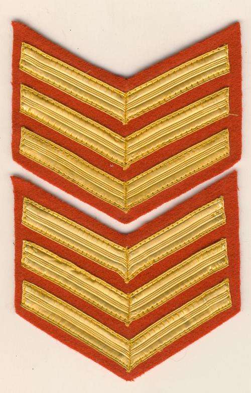 (3988) ARM RANK PAIR - Old SA Cadet Corps - Sergeant (Obsolete) - ORIGINAL!!