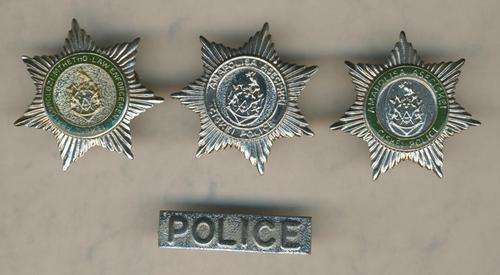 (0289) 3 x CAP BADGES & BREAST BAR - Ciskei Police - Obsolete  - ORIGINAL!!
