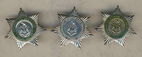 (0290) 3 x CAP BADGES - Ciskei Police - Obsolete  - ORIGINAL!!