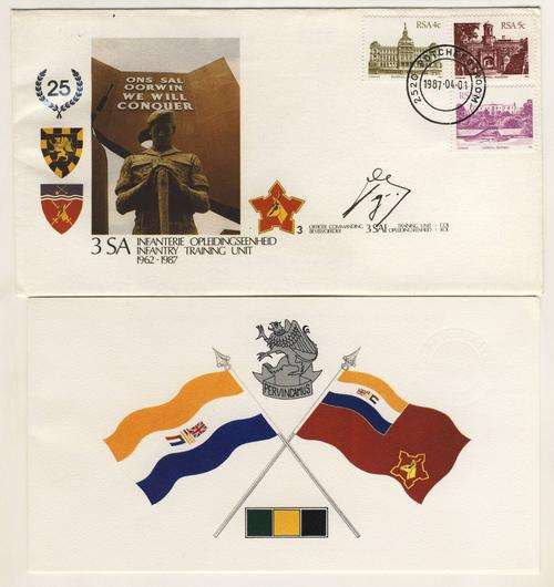 F1178 - SA Army Cover No. 3 - 3 SA Infantry Training Unit - Signed