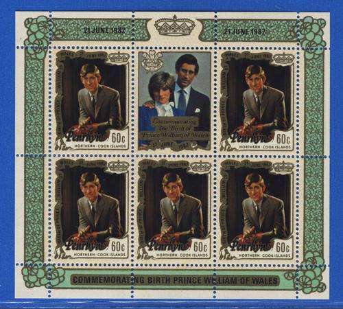 *F2116 - PENRHYN 1982 - Royal Baby - Sheetlet 60c - **UM