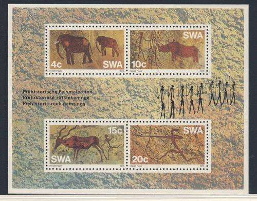 F2508 - S.W.A. 1976 - Miniature Sheet No. 2 - Prehistoric Rock Paintings - **UM