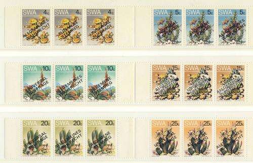 F2547 - S.W.A. 1978 - Set of 6 Strips of 3 Stamps - Universal Suffrage - **UM