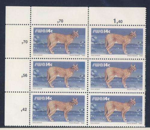 F2750 - S.W.A. 1986 - Block of 6 Stamps - Addition to Definitive - **UM