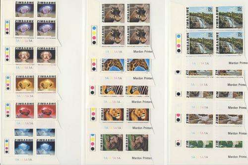 F2796 - ZIMBABWE 1980 - Set of 15 (A) Control Blocks - Definitive Issue - **UM