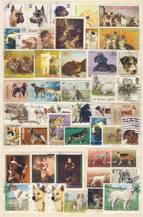 F2801 - LOT OF 48 Stamps - *MM & USED - Domestic Cats & Dogs