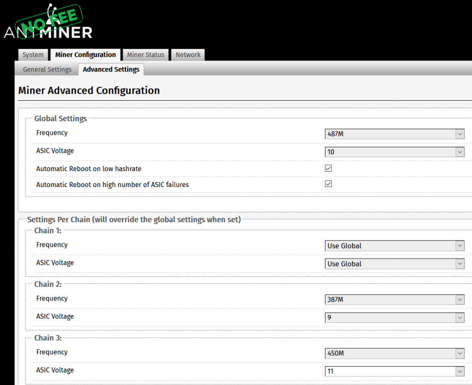 Custom Antminer D3 Firmware NO FEE