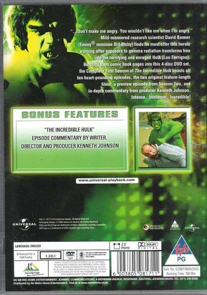 The Incredible Hulk: The Complete Series - Seasons 1-5 [DVD]
