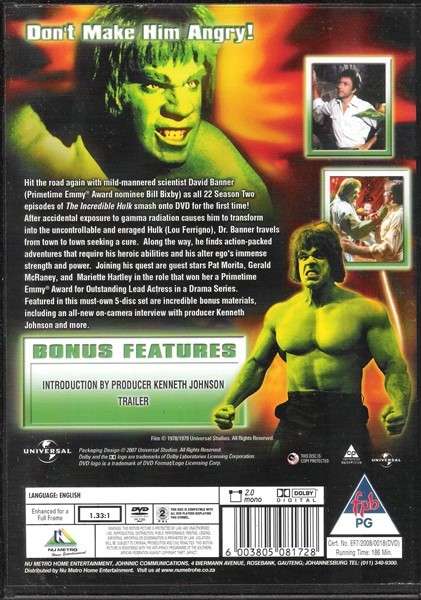 The Incredible Hulk: The Complete Series - Seasons 1-5 [DVD]