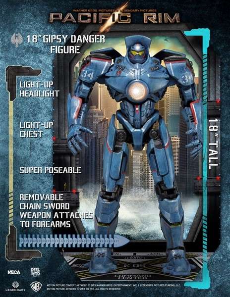 Pacific Rim - 18" Jaeger Gipsy Danger Action Figure with LED Lights [NECA]