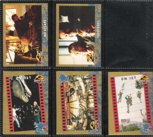 Jurassic Park - 7 x Trading Cards (1993) [Loose]