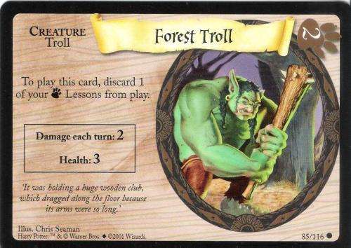 Harry Potter Trading Card Game #85 - Forest Troll