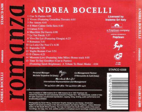 Andrea Bocelli - Romanza [CD]