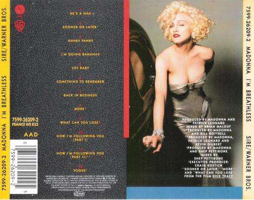 Madonna - I'm Breathless (Music from and Inspired by the Film Dick Tracy) [CD]