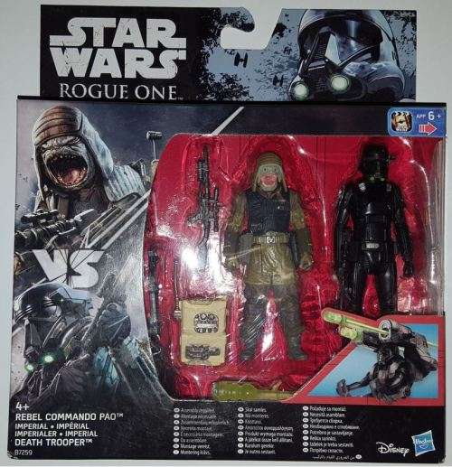 Star Wars Rogue One Rebel Commando Pao vs Death Trooper [Hasbro 2016]