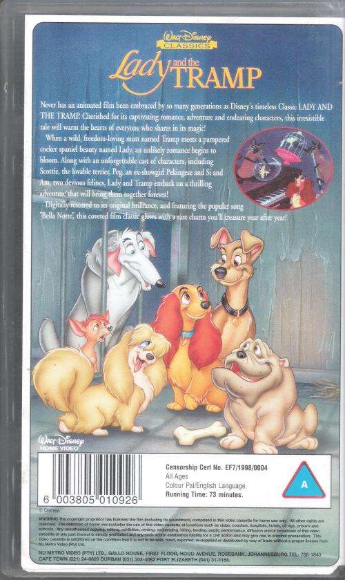 Lady and the Tramp (1955) [VHS]