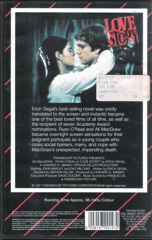 Love Story (1970) [VHS]