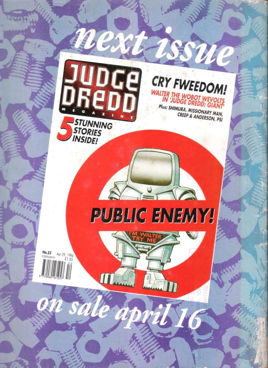 JUDGE DREDD - The Megazine Vol. 2 No.51 Apr 15 (1994)