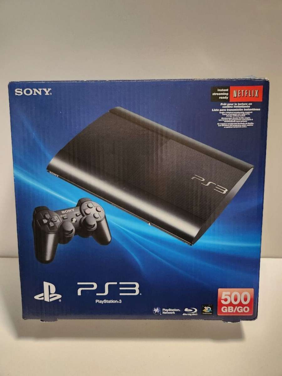 PS3 Superslim with Box 500gb with 54 games 44 on hardrive 10 on Game disk