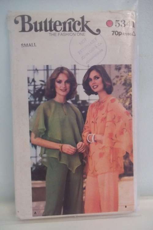 Vintage Patterns -  Butterick The Fashion One -  Size Small - Pattern 5341