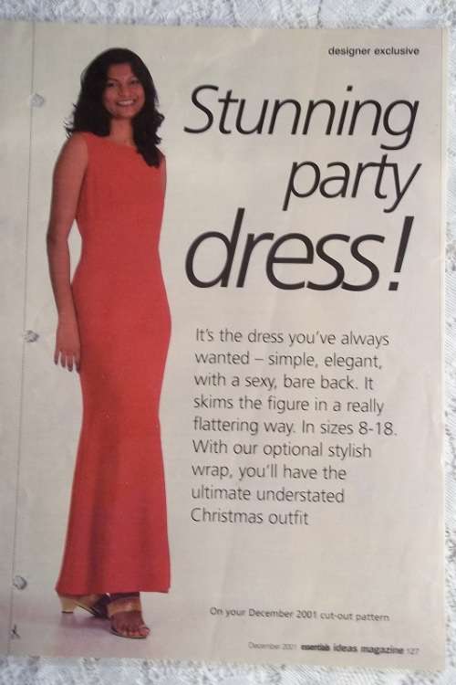 Essentials Contemporary Pattern E161 - Stunning Party Dress - To Fit Sizes 8 to 18