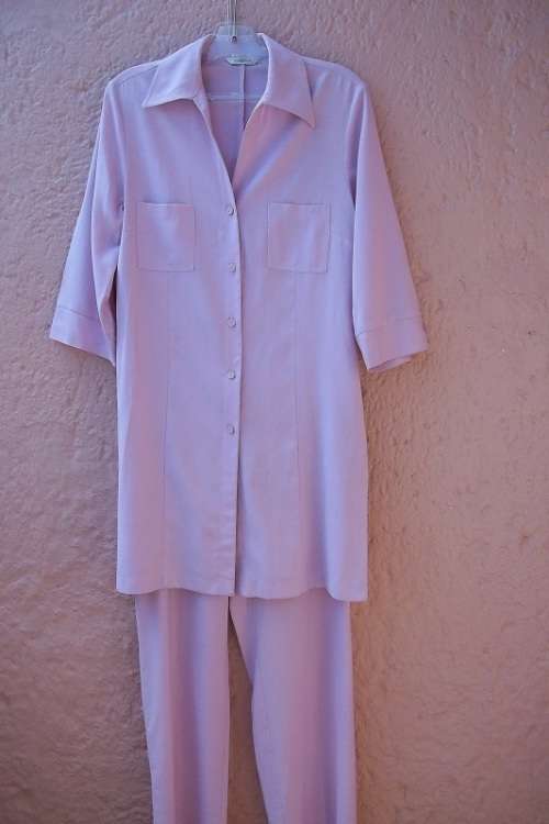 PINK LONG LINE JACKET / TUNIC AND PANTS - 34