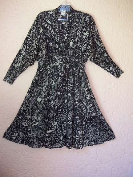 STUNNING BLACK AND BEIGE DAY DRESS FROM SHELLEY- SIZE 14 (38)