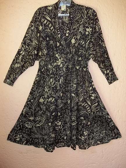 STUNNING BLACK AND BEIGE DAY DRESS FROM SHELLEY- SIZE 14 (38)