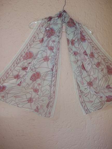 FLORAL CHIFFON SCARF