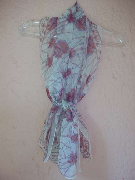 FLORAL CHIFFON SCARF