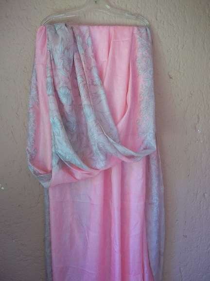 A KASHIF EXCLUSIVE FANCY SAREE IN PINKISH PEACH - CUT 5.5 MTRS