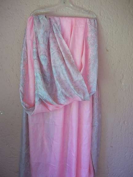 A KASHIF EXCLUSIVE FANCY SAREE IN PINKISH PEACH - CUT 5.5 MTRS