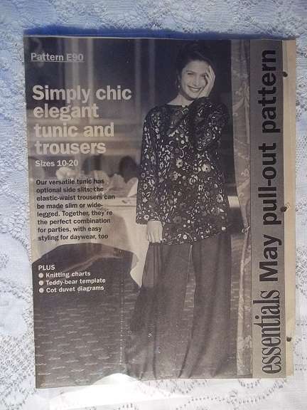 Essentials Contemporary Pattern E90 Simply Chic - Elegant Tunic with Trouses - To Fit Sizes 10 to 20