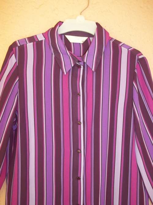 MULTICOLOURED MERIEN HALL CLASSICS SHIRT WITH BOLD STRIPES - Size !0 (34)