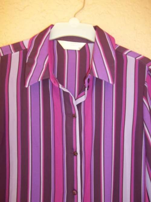 MULTICOLOURED MERIEN HALL CLASSICS SHIRT WITH BOLD STRIPES - Size !0 (34)